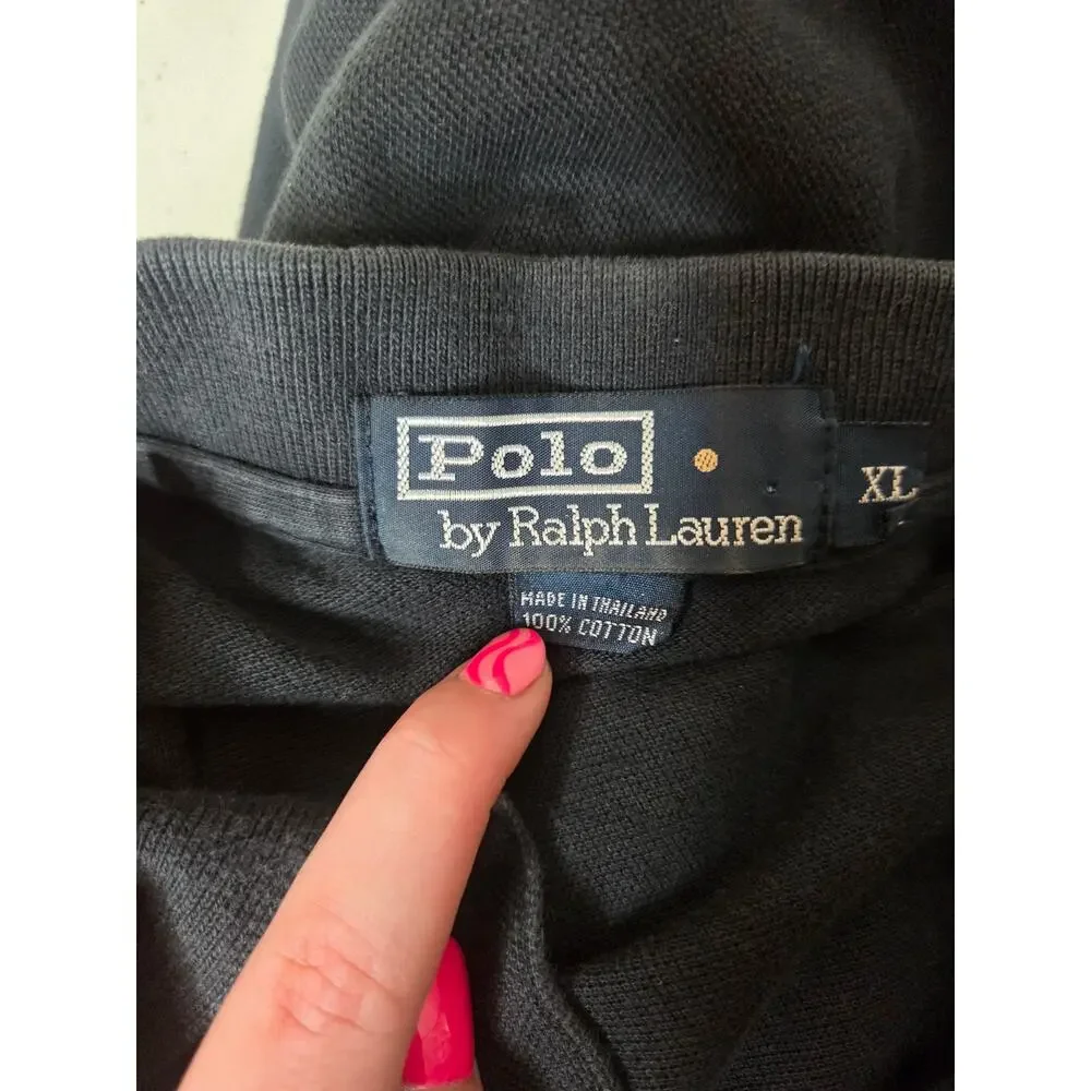 Polo Ralph Lauren Mens Size XL Black Banded Short Sleeve Polo